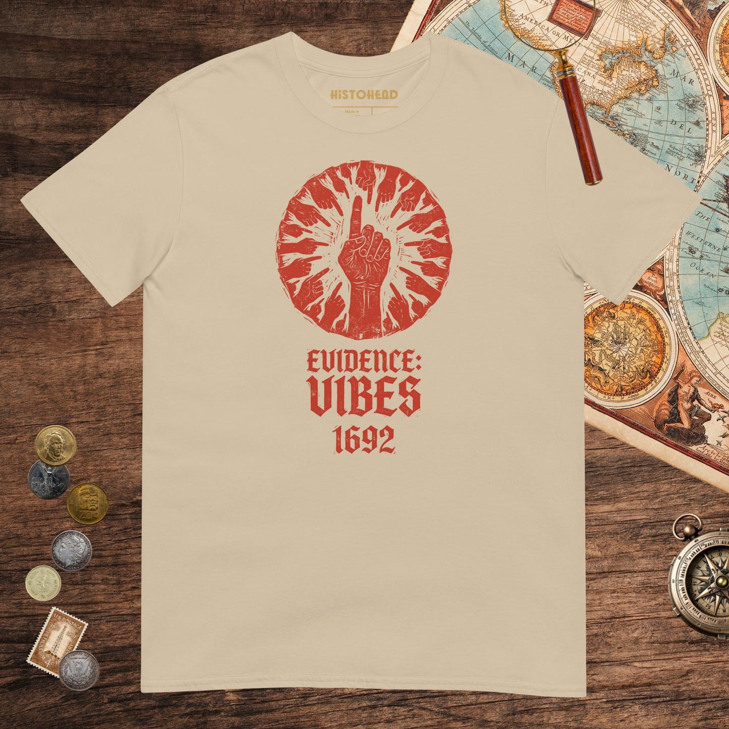 Sand 1692 Salem Witch Trials Evidence Tee - history buff gift by HistoHead