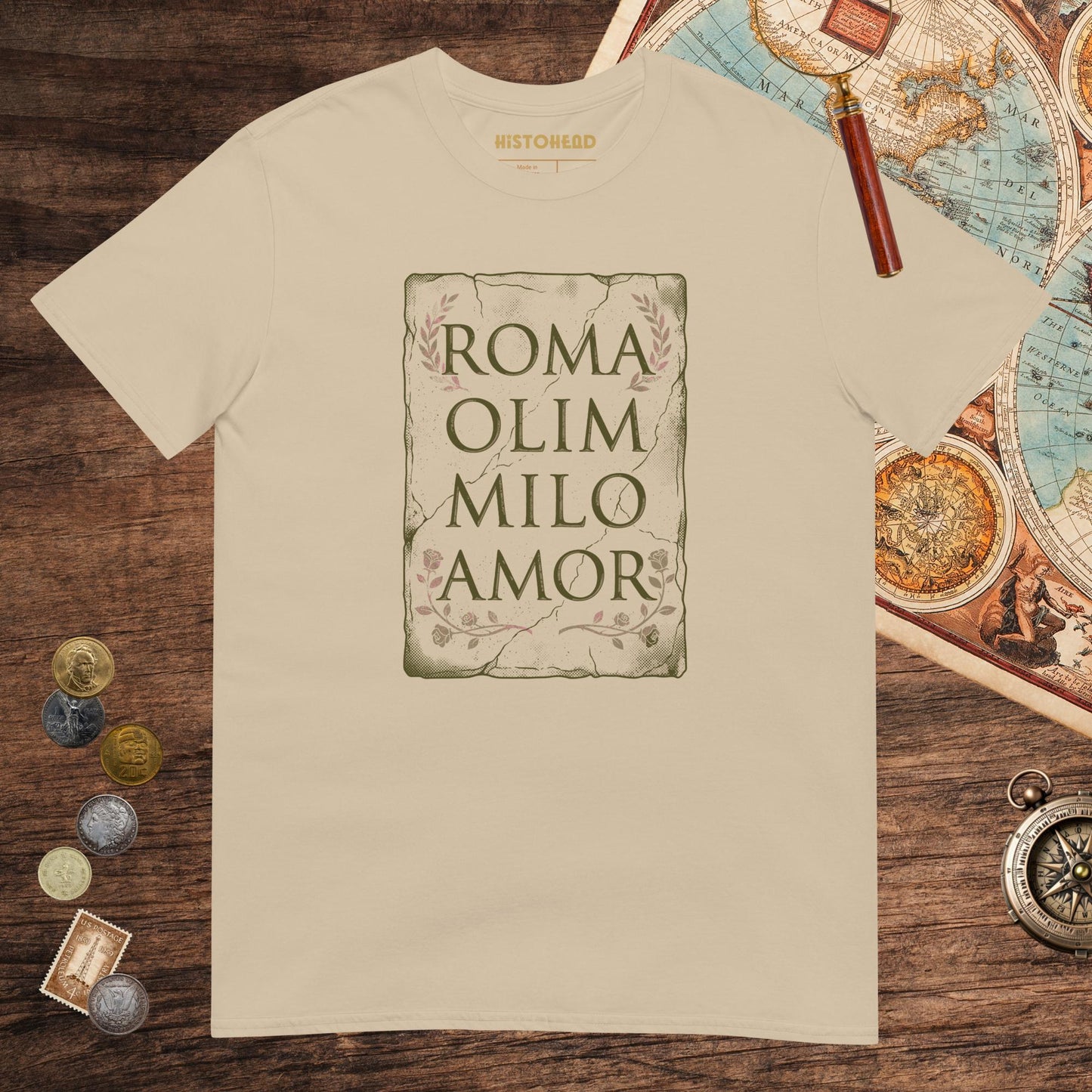Sand Roma Amor Tee - history buff gift by HistoHead