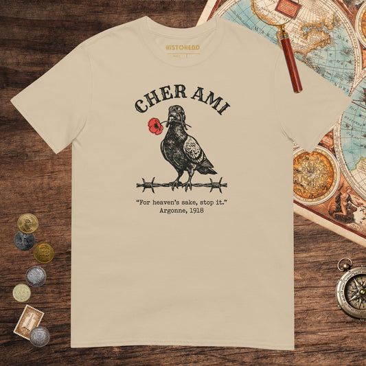 Sand Cher Ami Tee - history buff gift by HistoHead