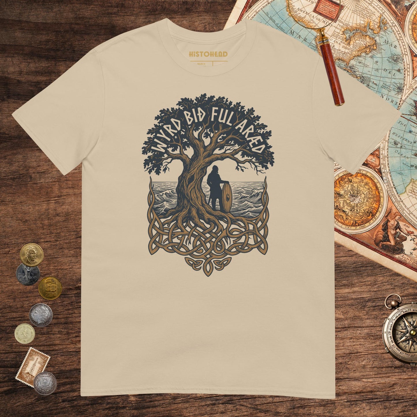 Sand Old English Fate Is Inexorable Tee - history buff gift by HistoHead
