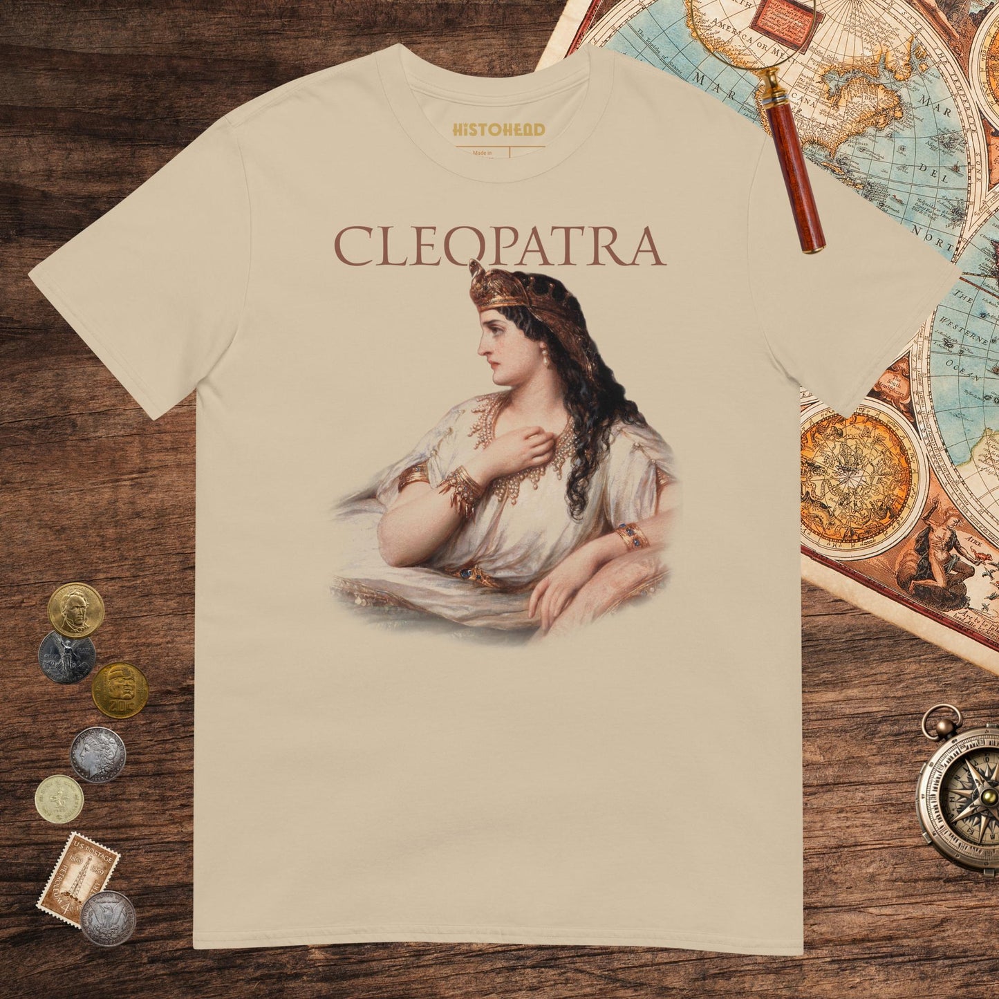 Sand Cleopatra Art Tee - history buff gift by HistoHead