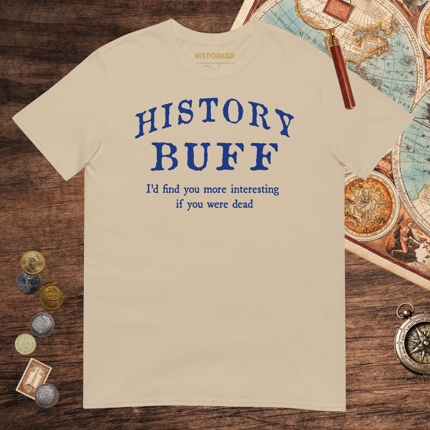 Sand History Buff Tee - history buff gift by HistoHead