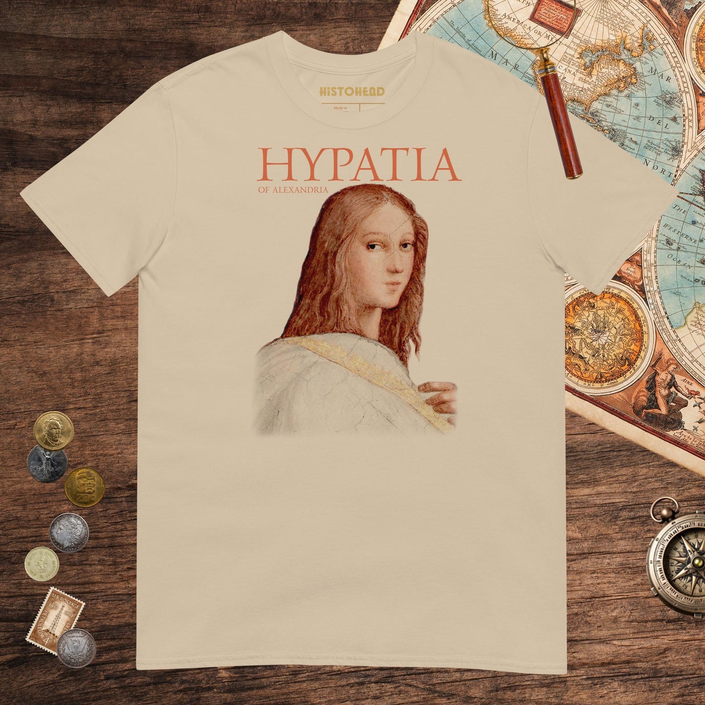 Sand Hypatia of Alexandria Tee - history buff gift by HistoHead