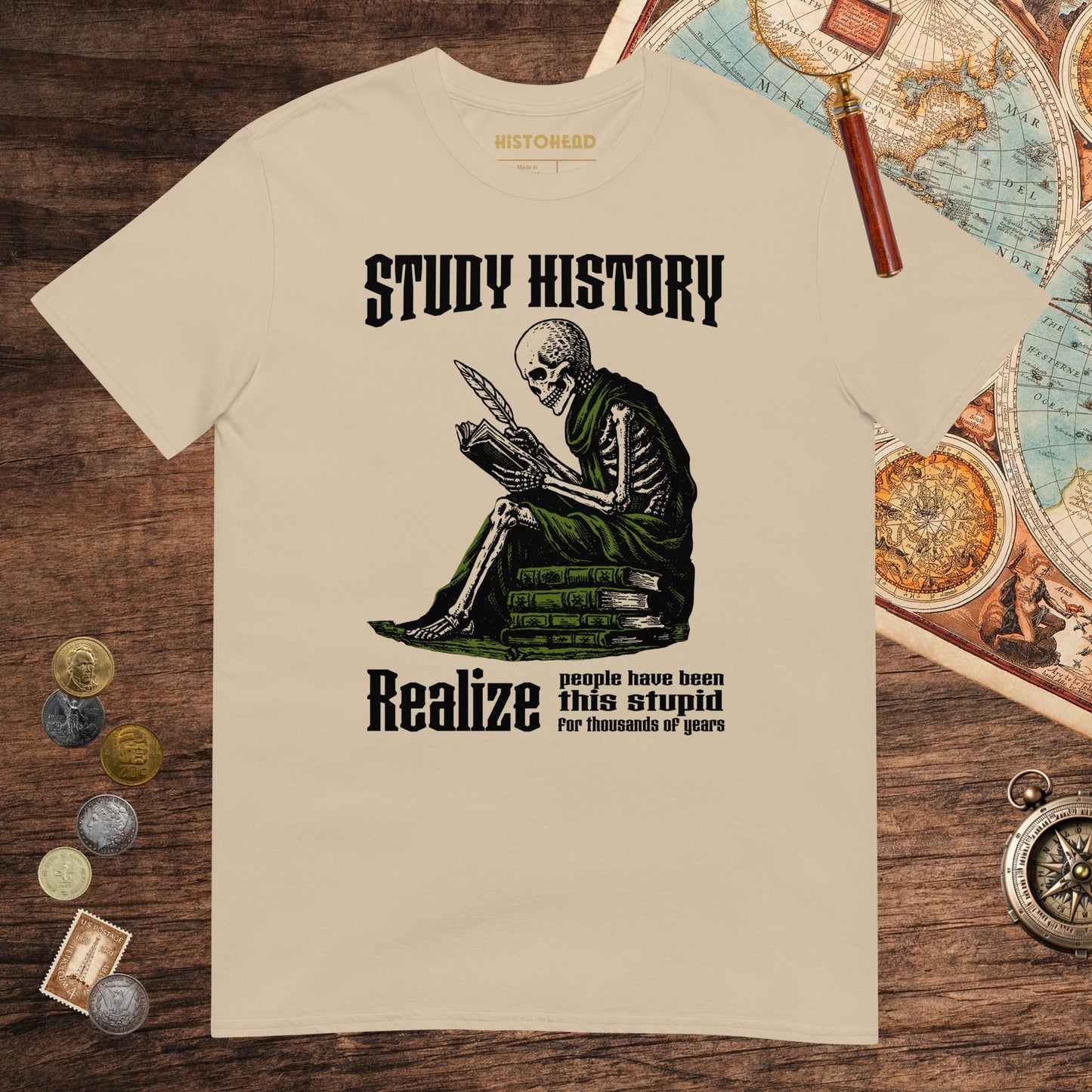 Sand Study History Tee - history buff gift by HistoHead