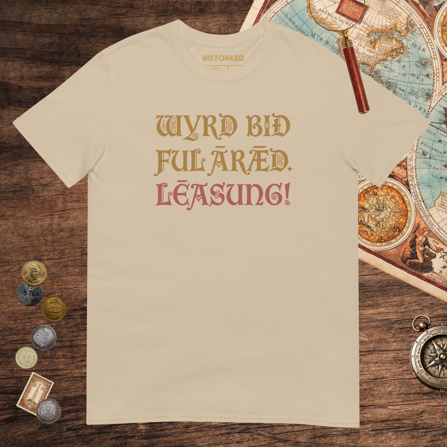 Sand Old English Fate Denied Tee - history buff gift by HistoHead