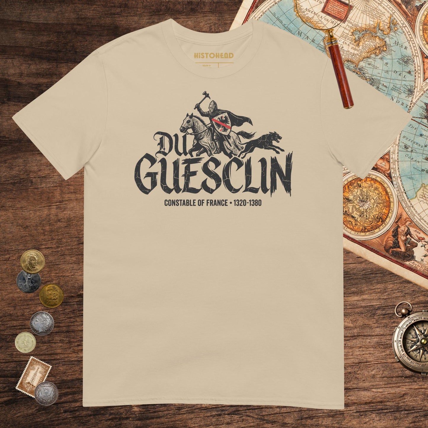 Sand Du Guesclin Tee - history buff gift by HistoHead
