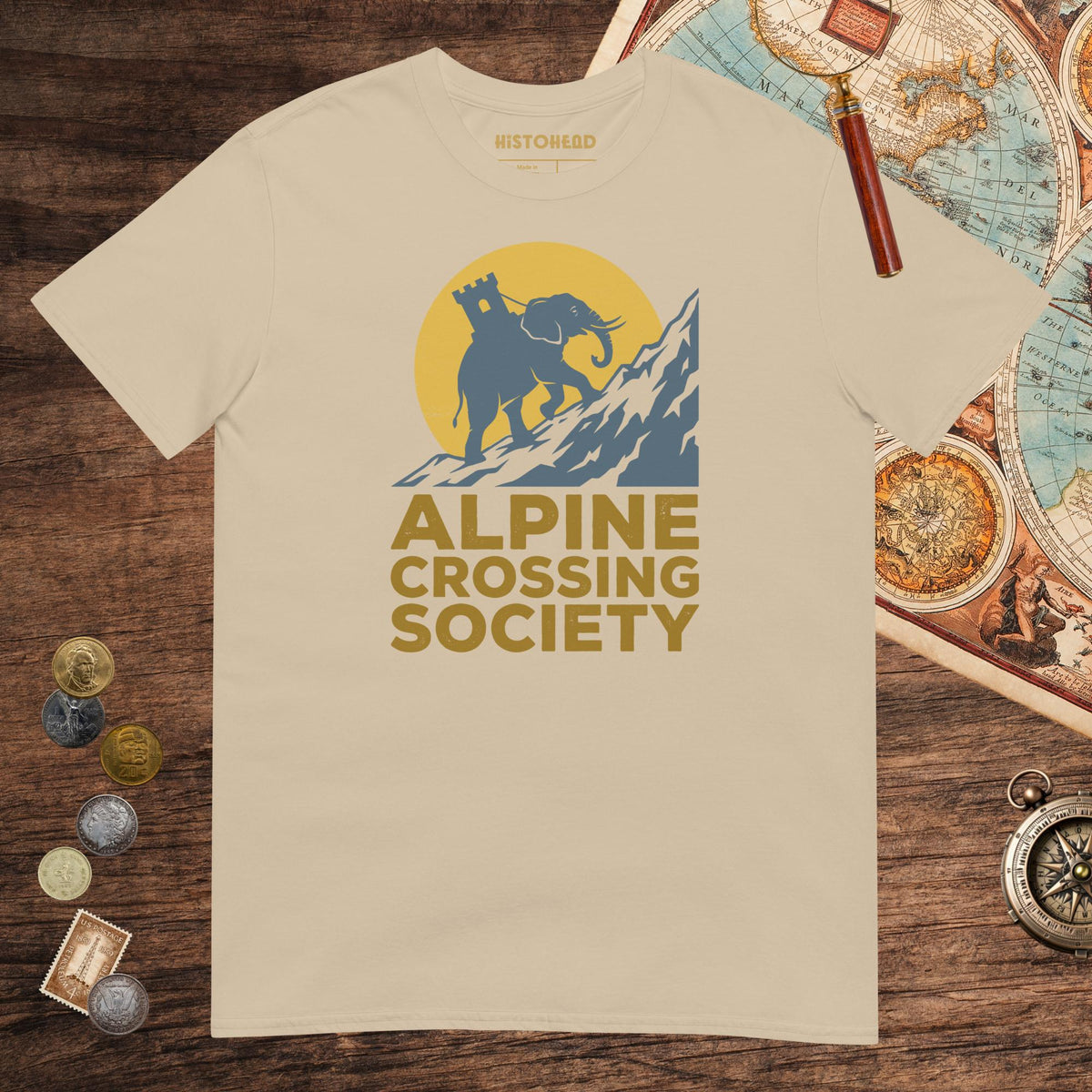 Sand Alpine Crossing Society Tee - history buff gift by HistoHead