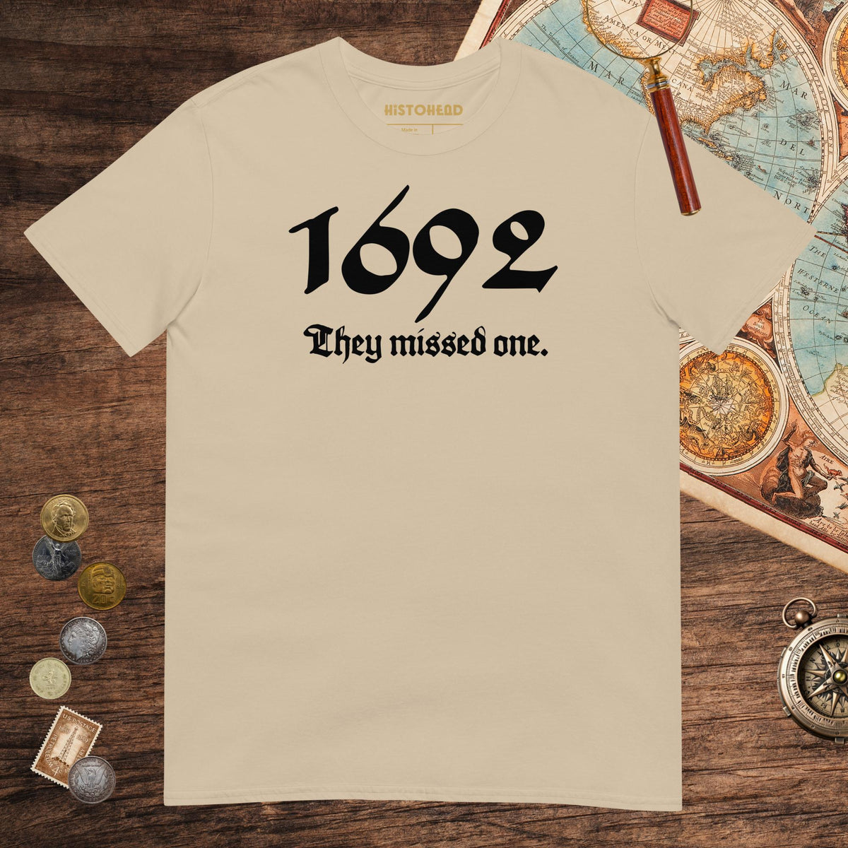 Sand 1692 Witch Trials Tee - history buff gift by HistoHead
