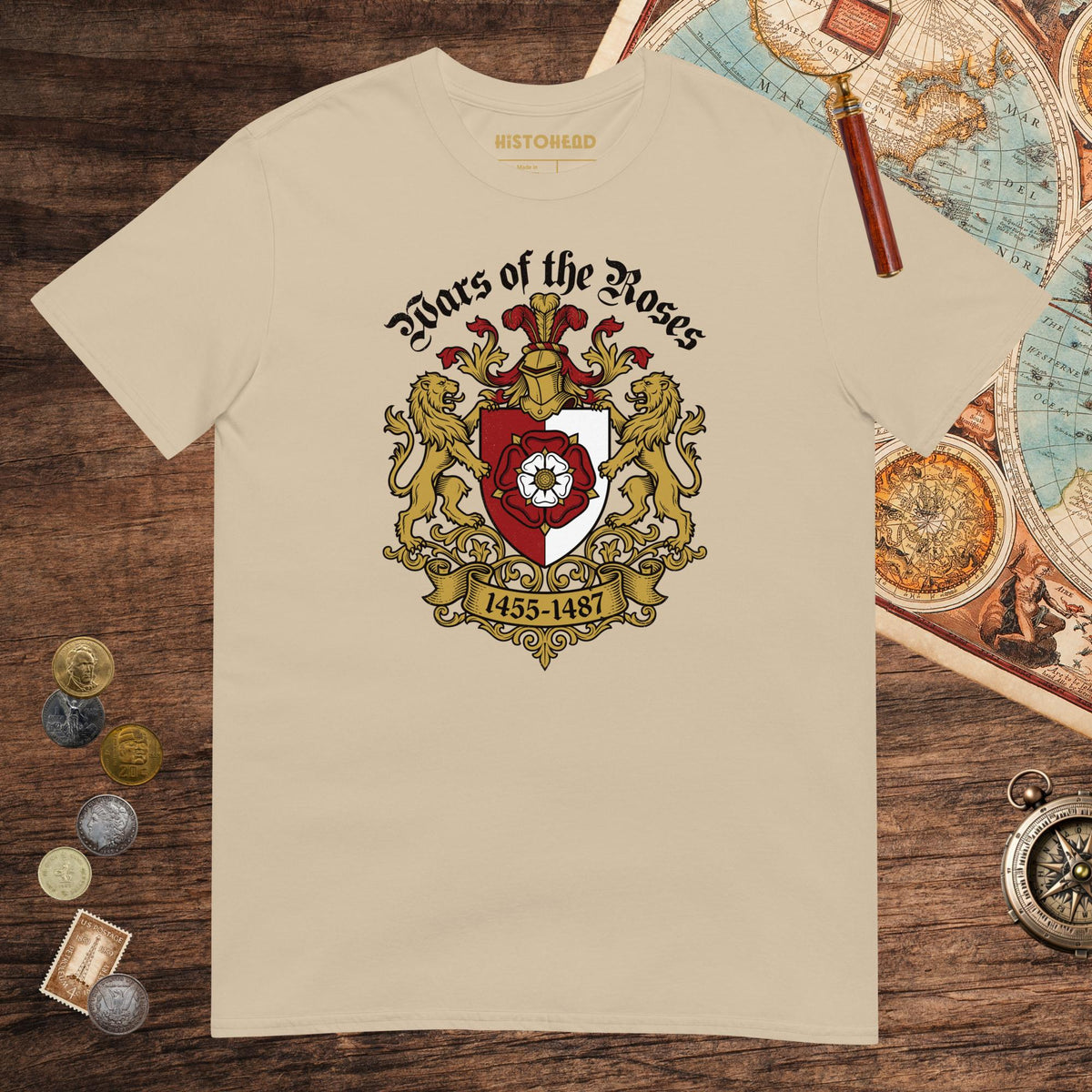 Sand Wars of the Roses Tee - history buff gift by HistoHead