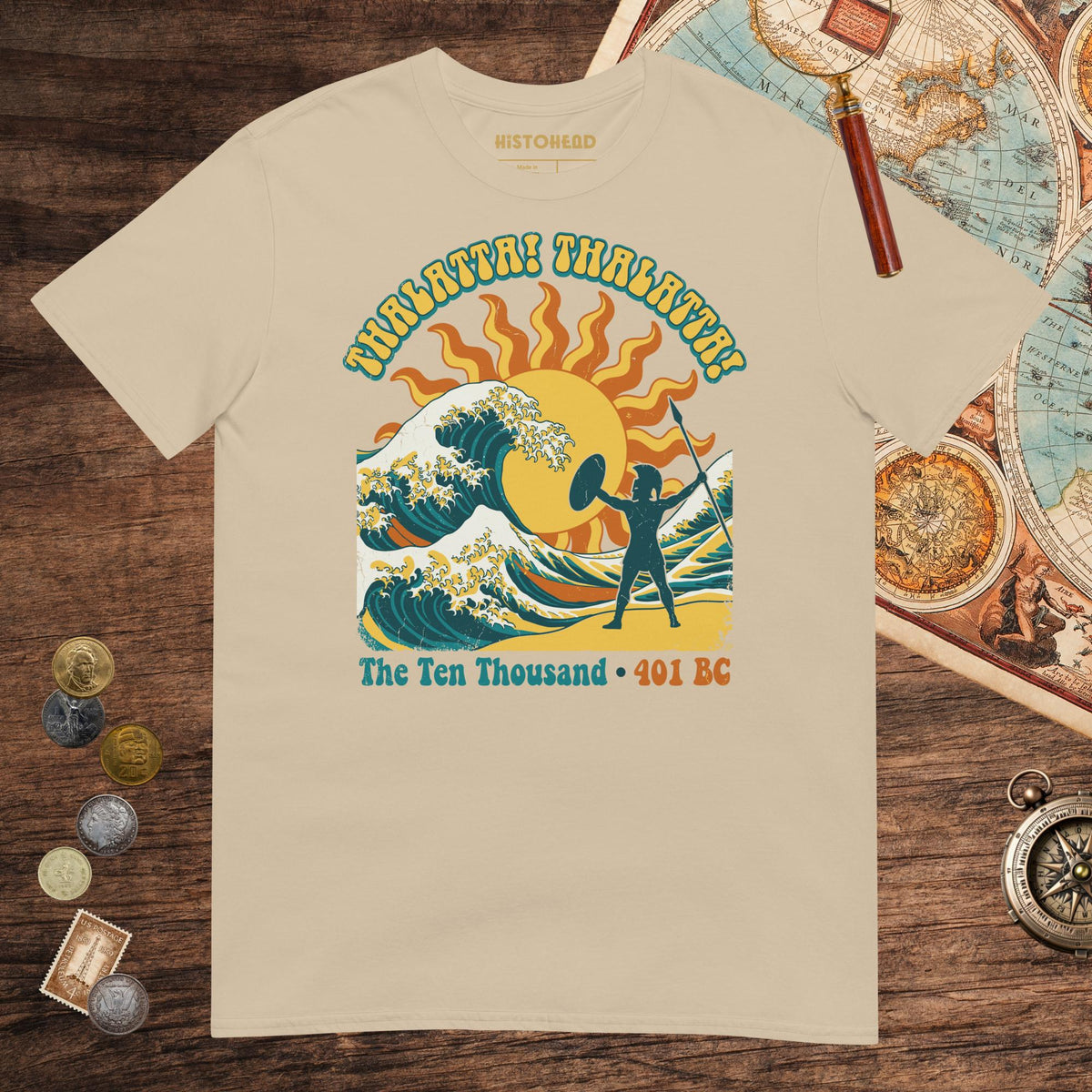 Sand Thalatta Thalatta Tee - history buff gift by HistoHead