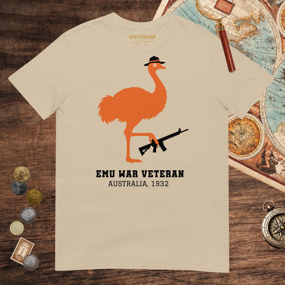 Sand Emu War Veteran Tee - history buff gift by HistoHead