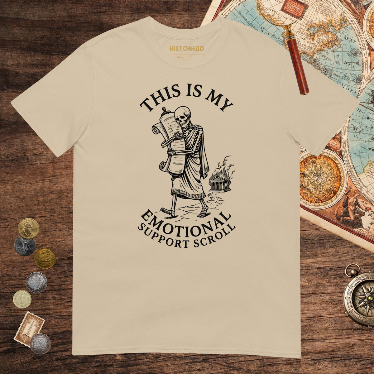 Sand Emotional Support Scroll Tee - history buff gift by HistoHead