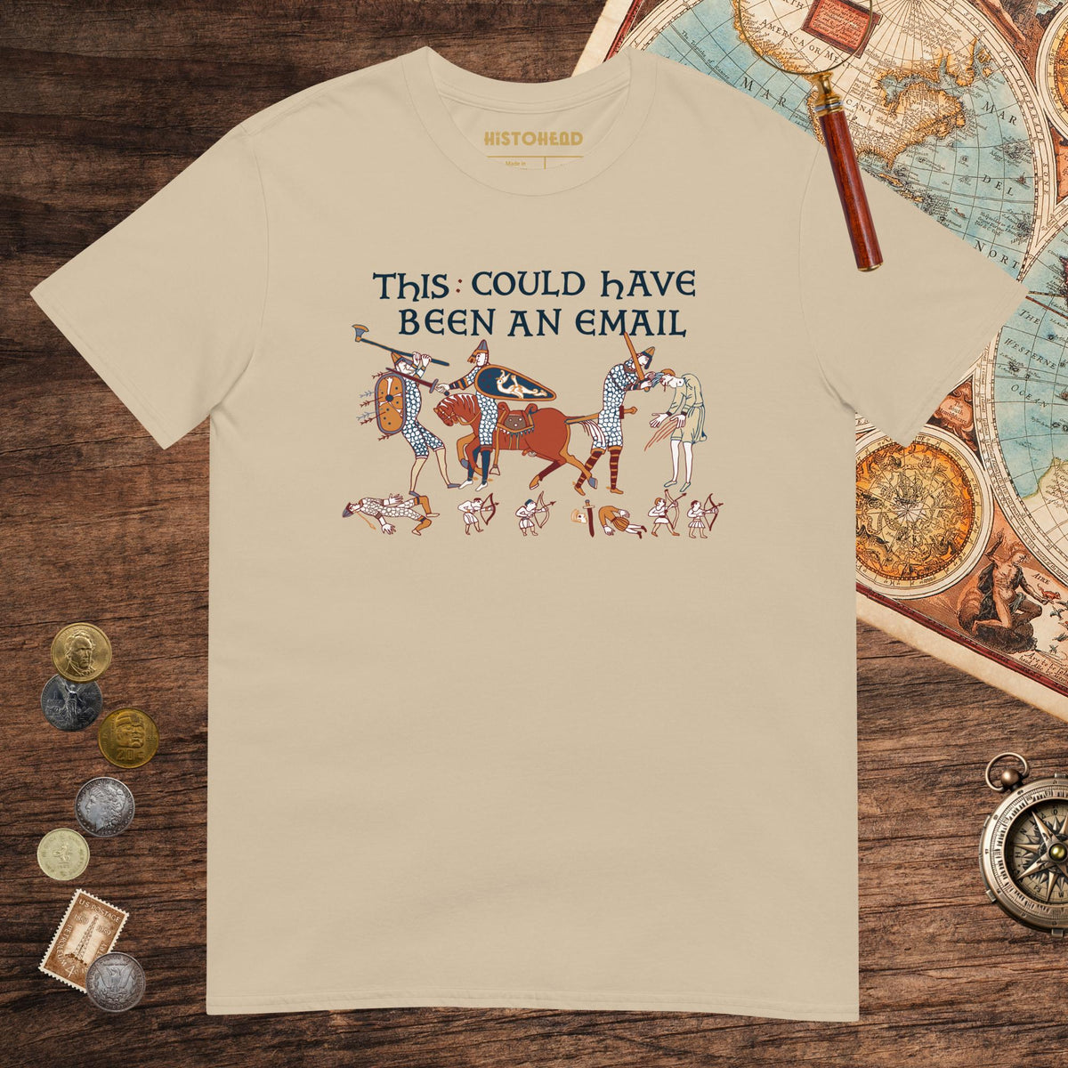Sand Bayeux Tapestry This Could Have Been an Email Tee - history buff gift by HistoHead