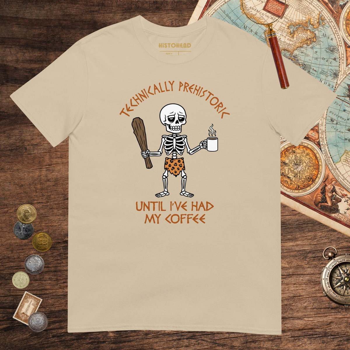 Sand Until I've Had My Coffee Tee - history buff gift by HistoHead