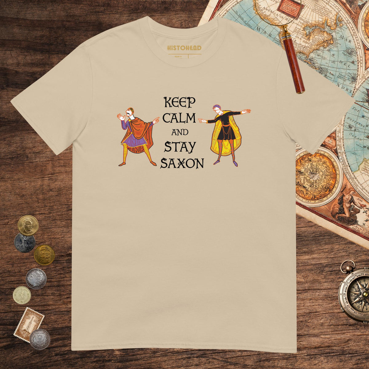 Sand Harold Godwinson Keep Calm and Stay Saxon Tee - history buff gift by HistoHead