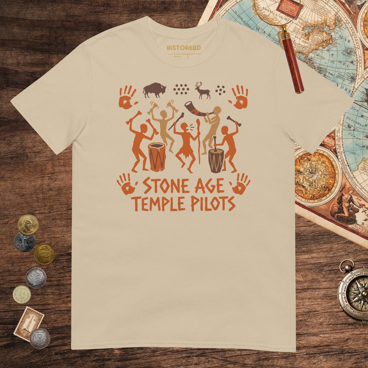 Sand Stone Age Temple Pilots Tee - history buff gift by HistoHead