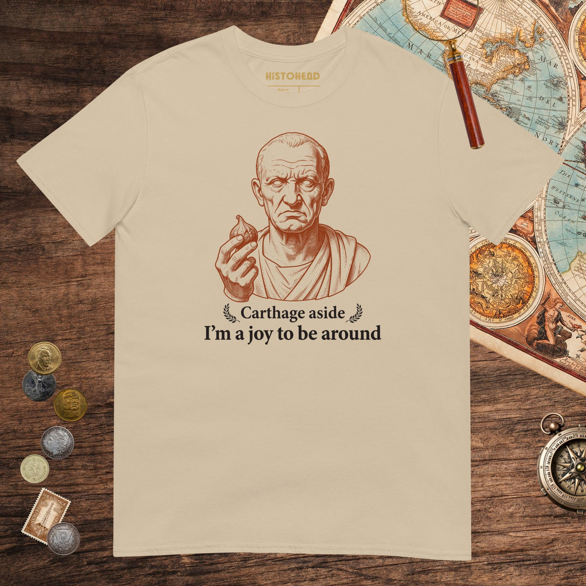 Sand Cato Carthage Aside I'm a Joy to Be Around Tee - history buff gift by HistoHead
