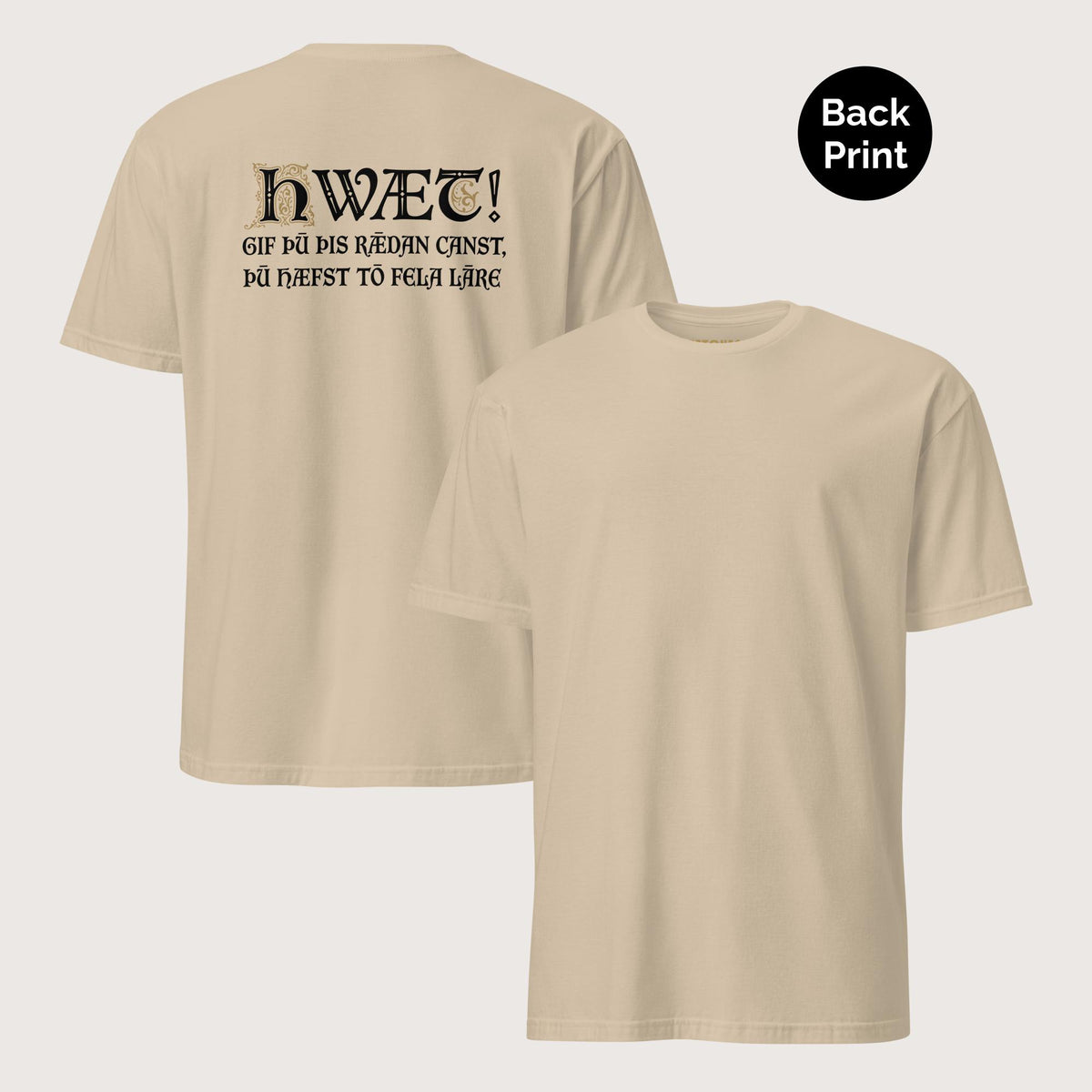 Sand If You Can Read This You Have Too Much Education in Old English Tee - Back Print - history buff gift by HistoHead