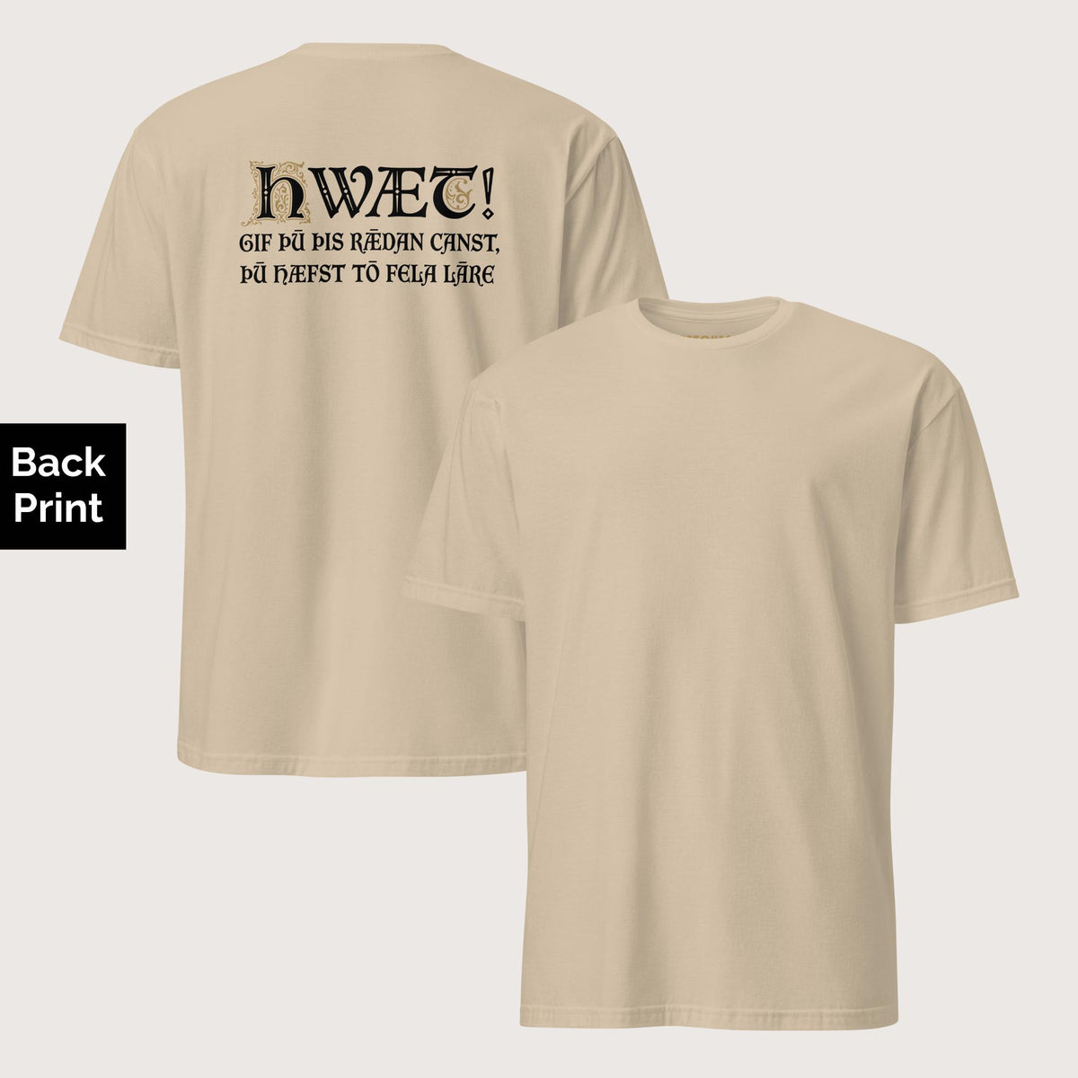 Sand If You Can Read This You Have Too Much Education in Old English Tee - Back Print - history buff gift by HistoHead