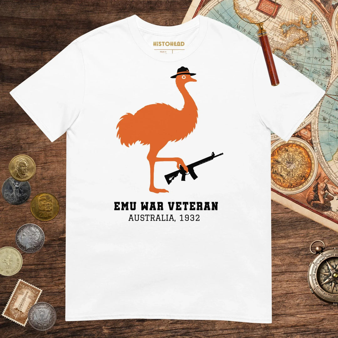 White Emu War Veteran Tee - history buff gift by HistoHead
