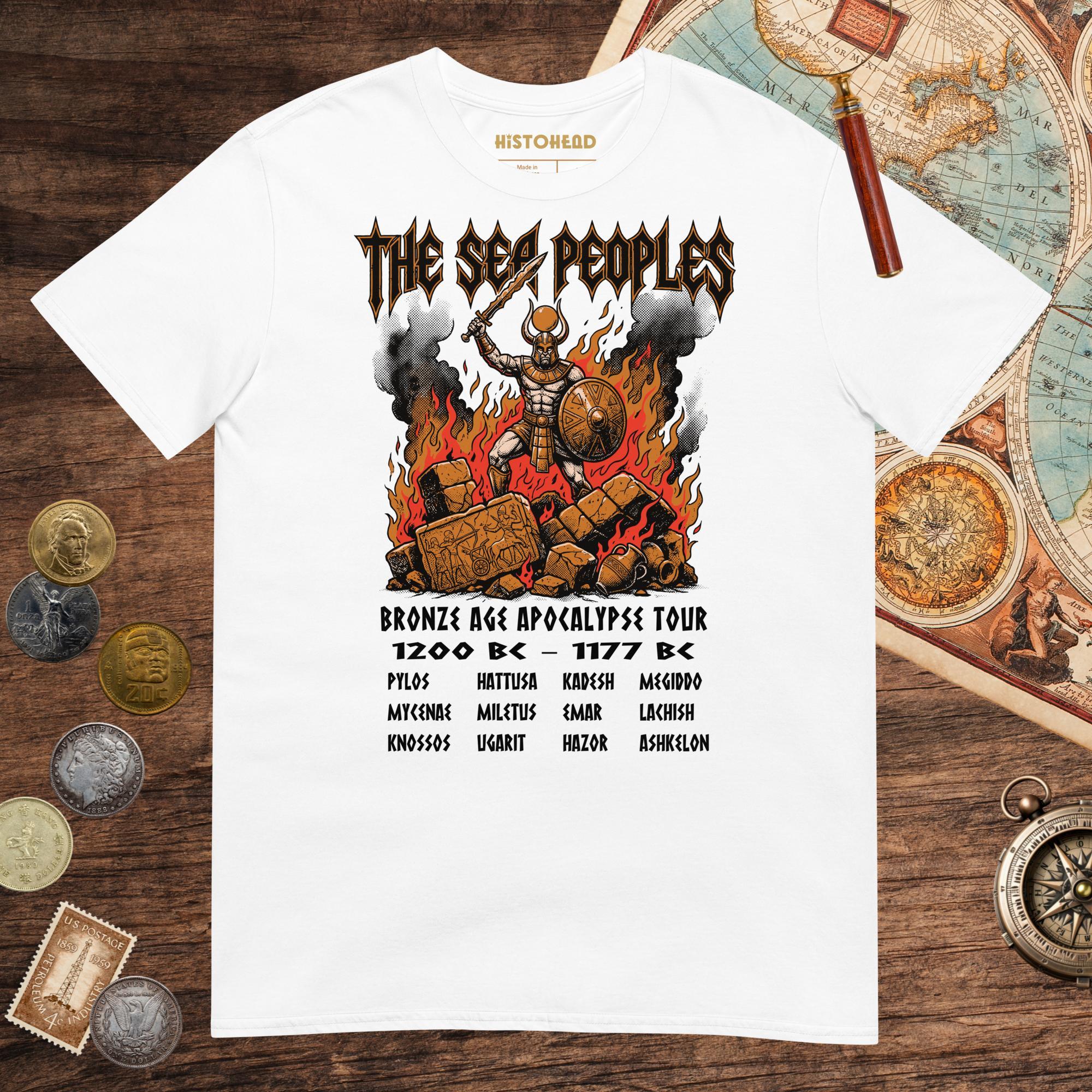 White The Sea Peoples Tour Tee - history buff gift by HistoHead