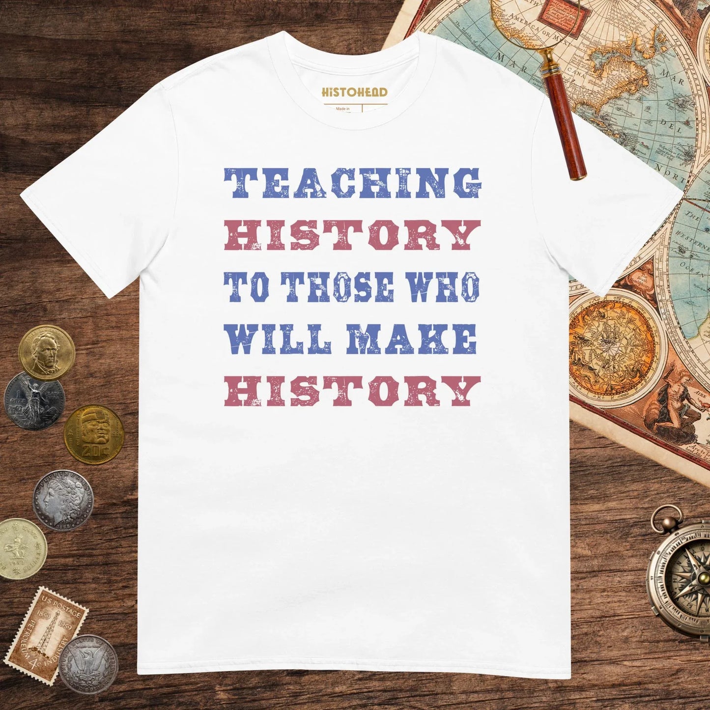 White Teaching History Tee - history buff gift by HistoHead