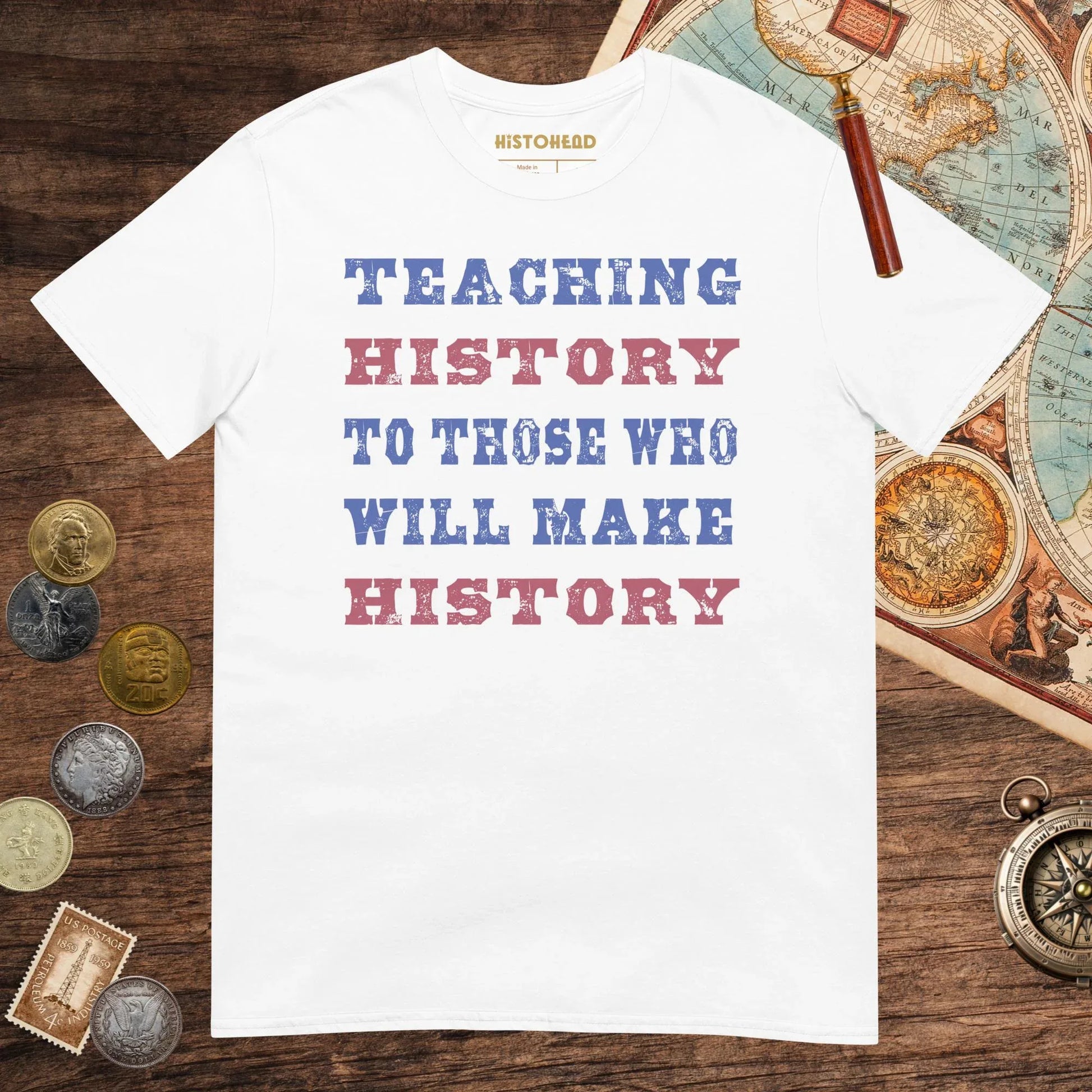 White Teaching History Tee - history buff gift by HistoHead