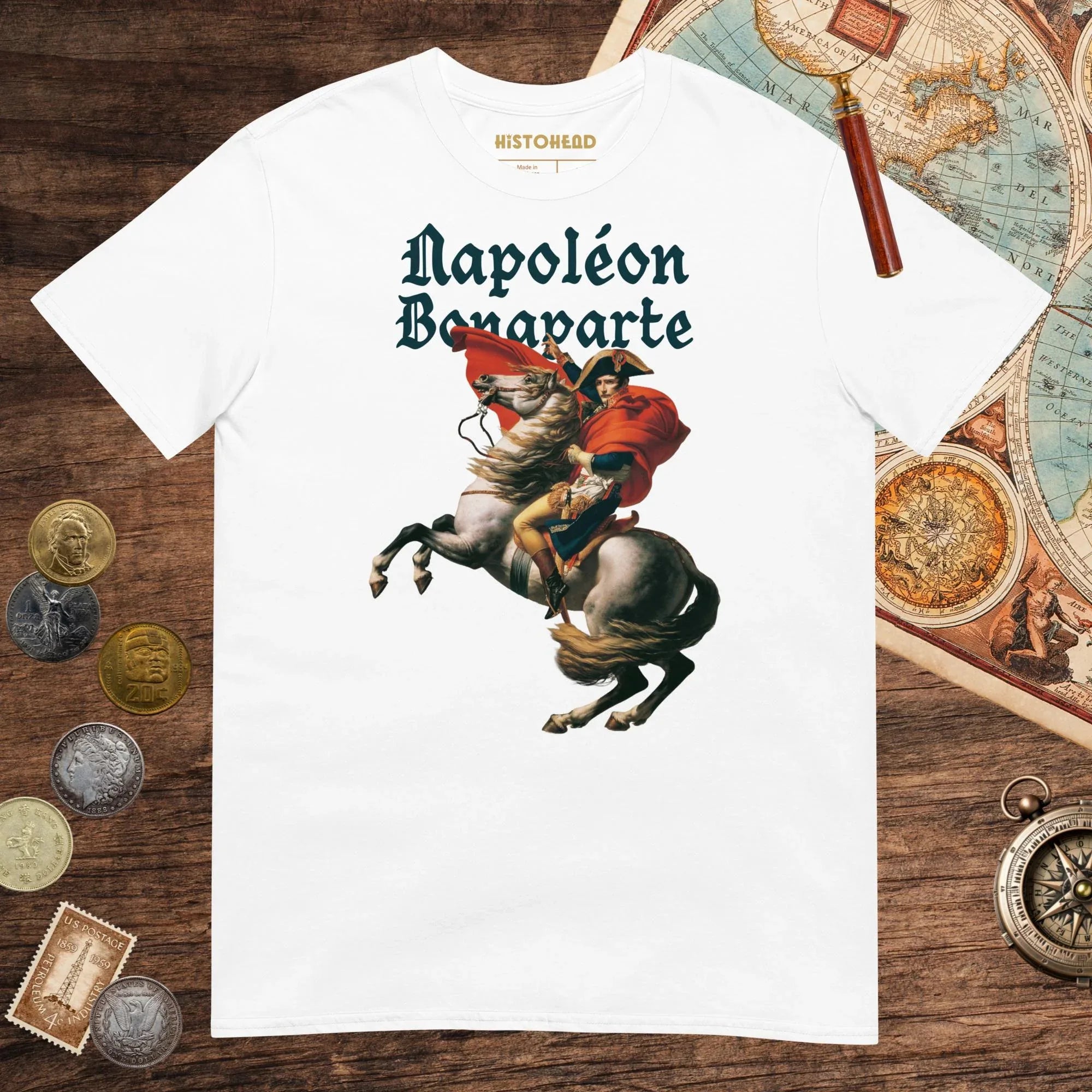 White Napoleon Bonaparte Tee - history buff gift by HistoHead