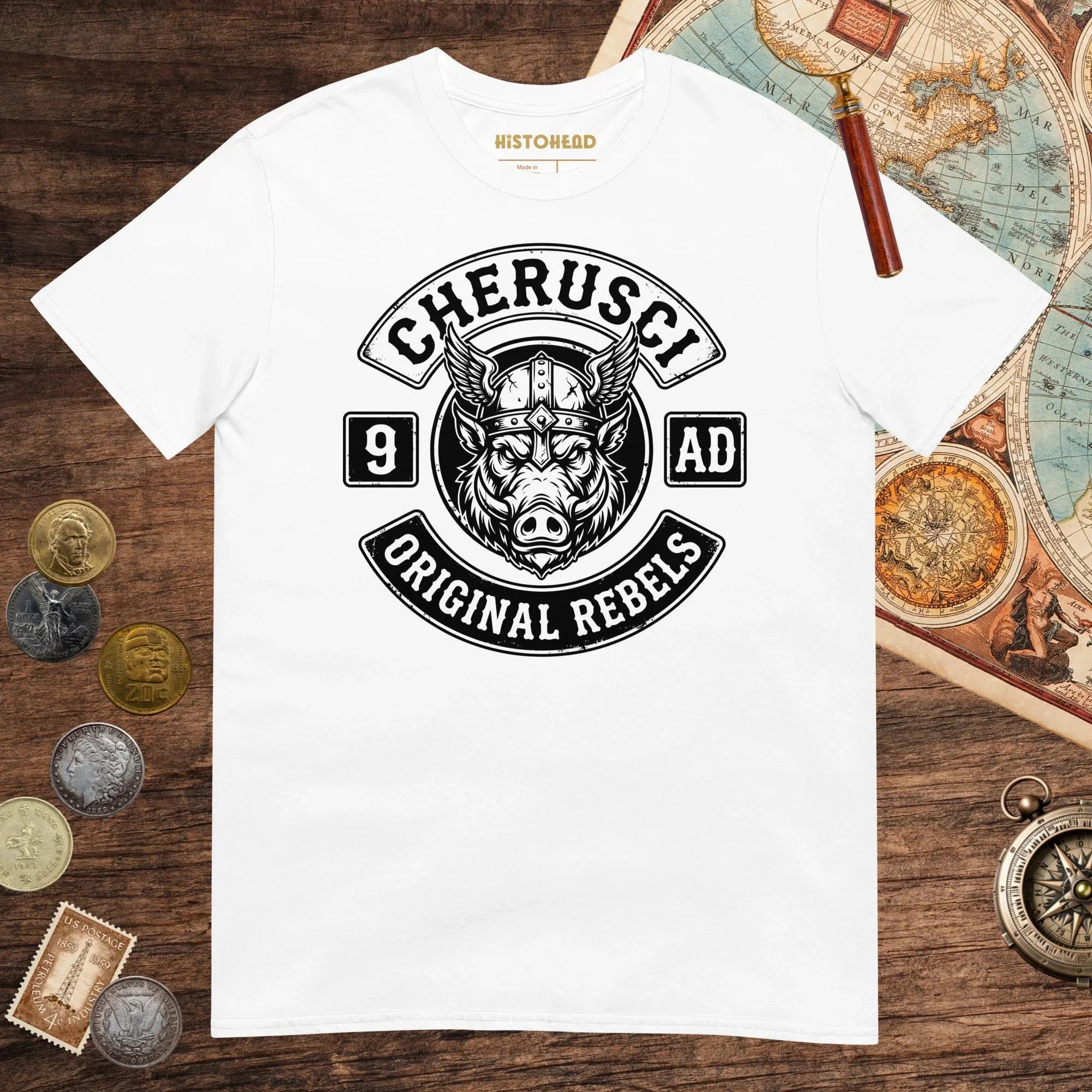 White Cherusci Original Rebels Tee - history buff gift by HistoHead
