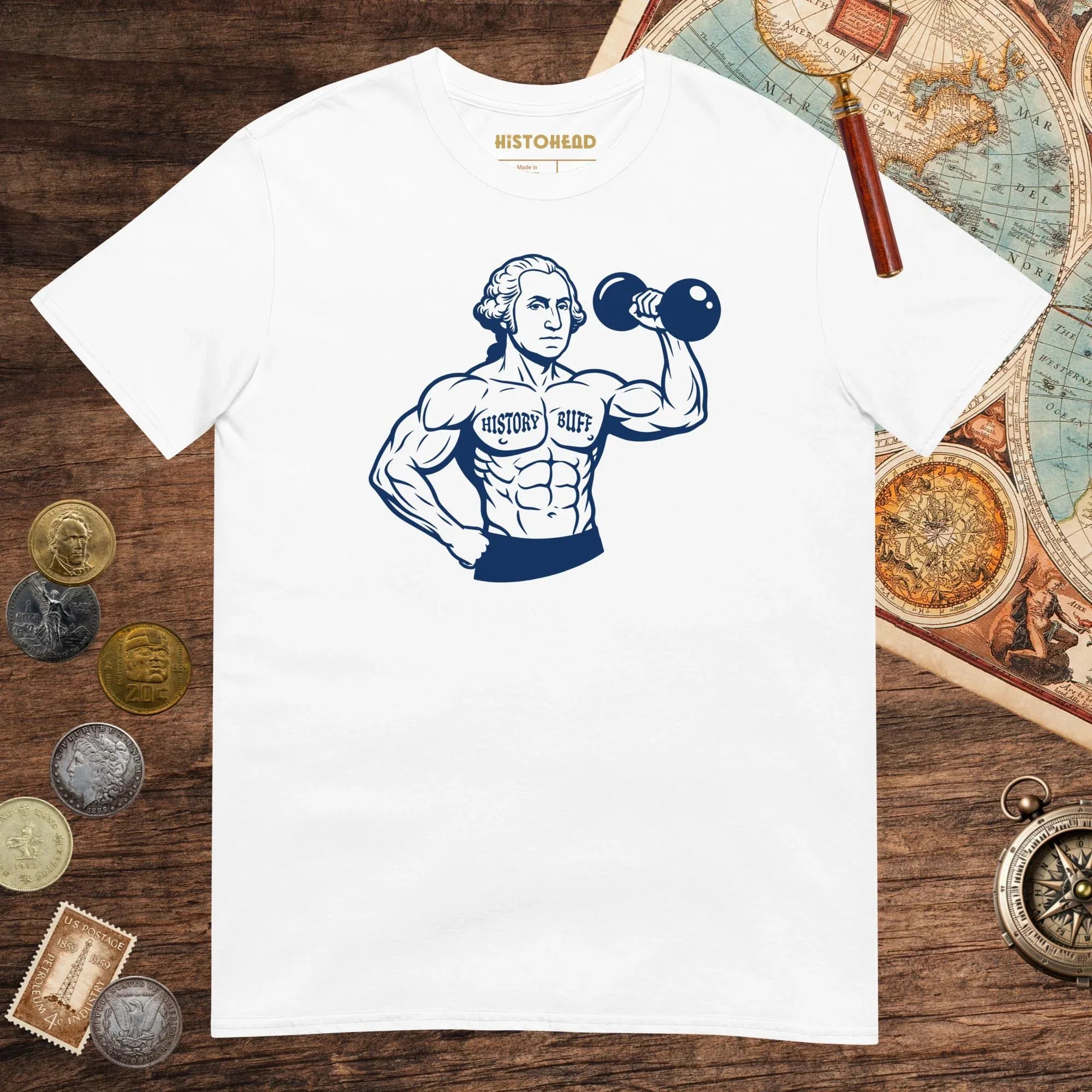 White Washington History Buff Tee - history buff gift by HistoHead