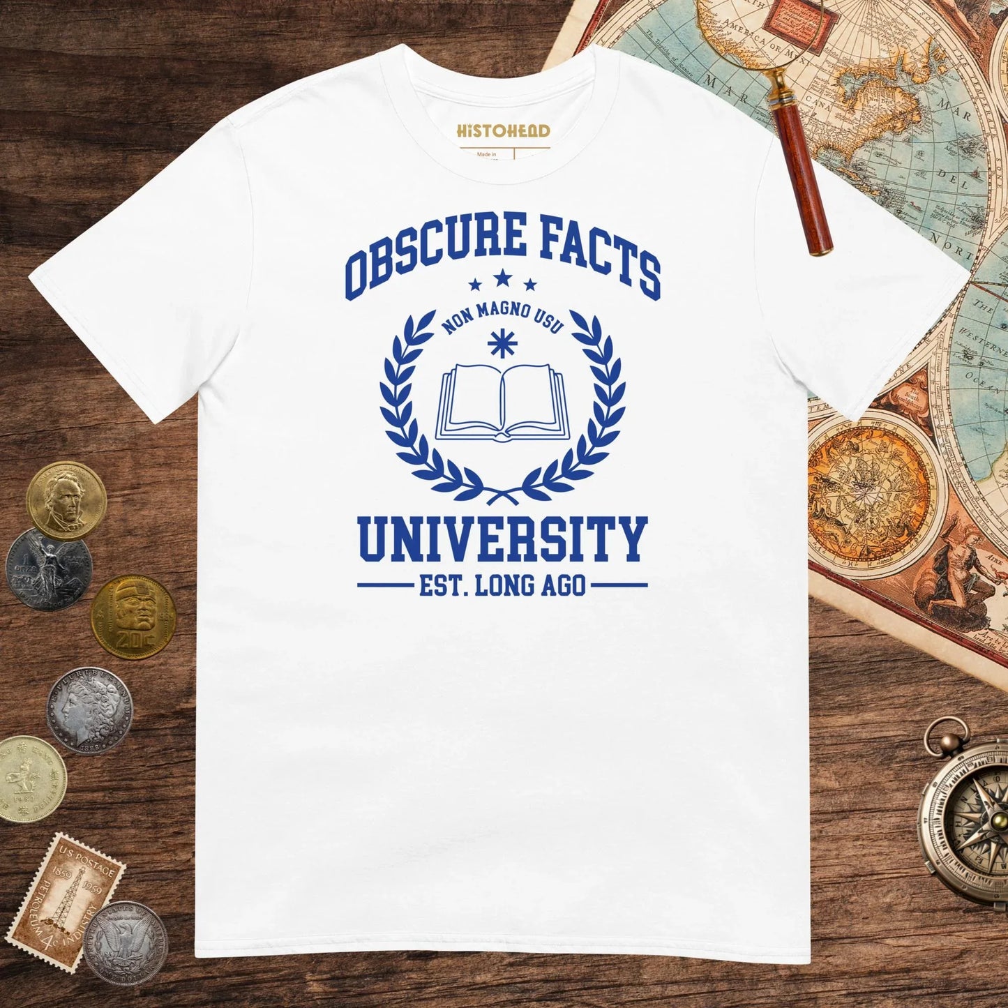 White Obscure Facts University Tee - history buff gift by HistoHead