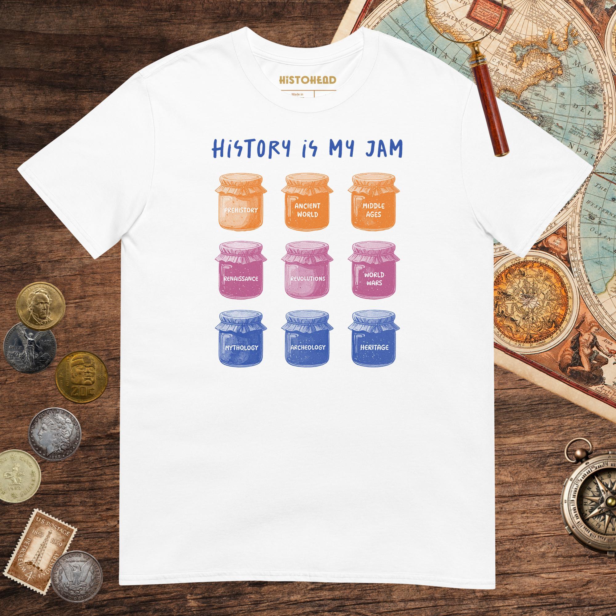 White History Is My Jam Tee - history buff gift by HistoHead