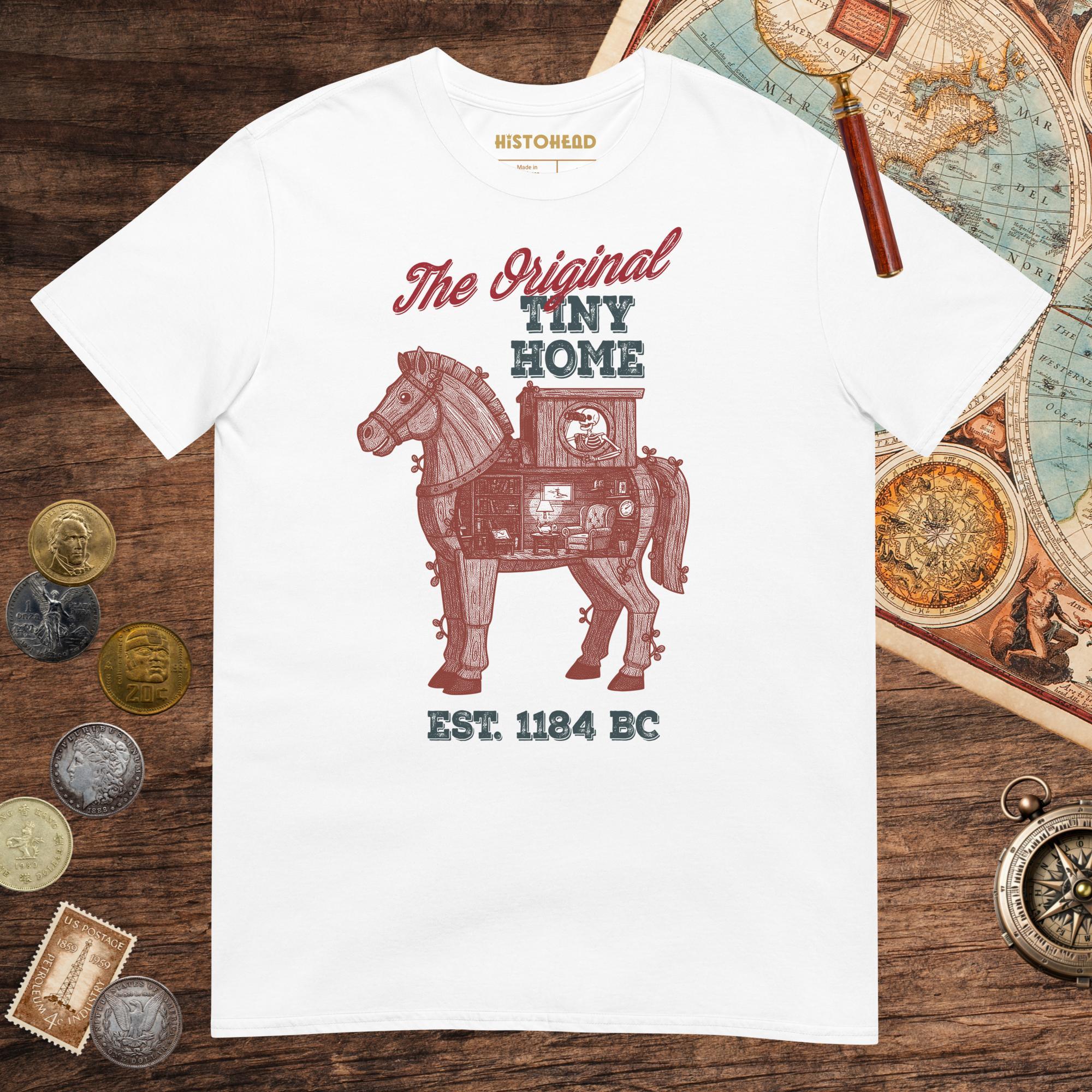White Trojan Horse the Original Tiny Home Tee - history buff gift by HistoHead