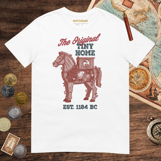 White Trojan Horse the Original Tiny Home Tee - history buff gift by HistoHead