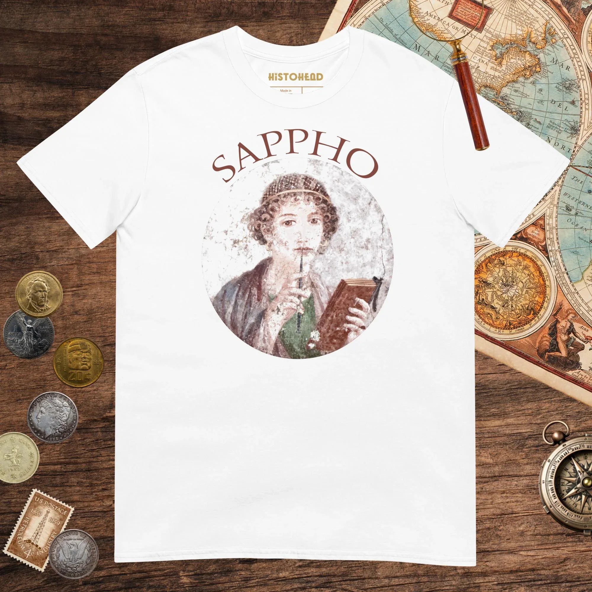 White Sappho Tee - history buff gift by HistoHead