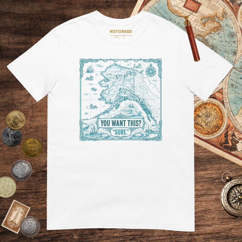 White Alaska Purchase Tee - history buff gift by HistoHead