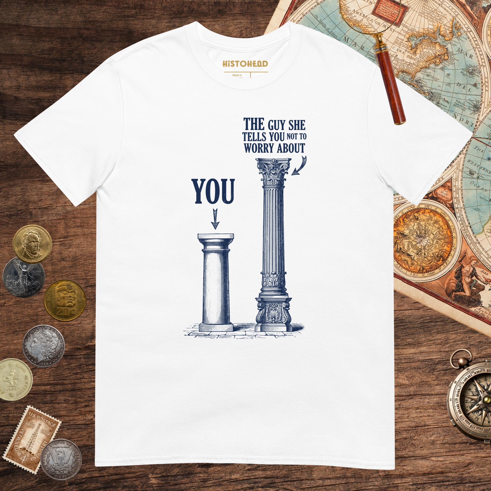 White Doric or Corinthian Tee - history buff gift by HistoHead
