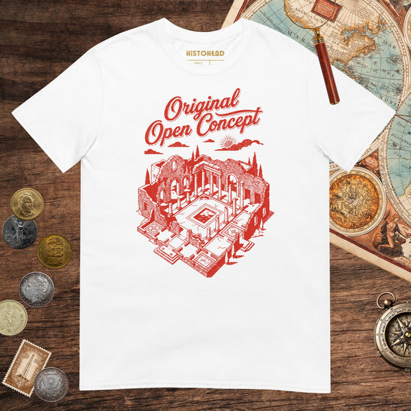 White Original Open Concept Tee - history buff gift by HistoHead
