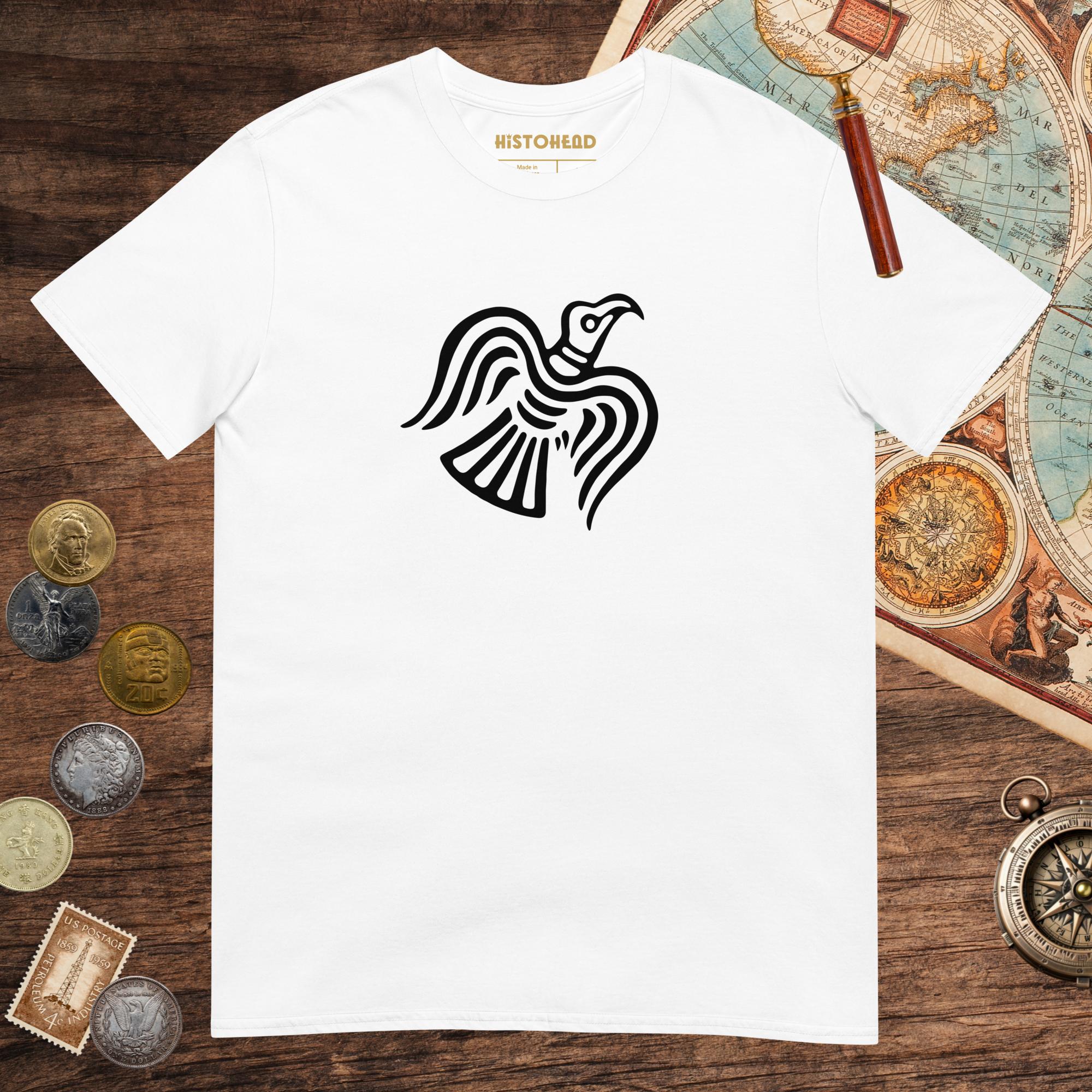 White Viking Raven Symbol Tee - history buff gift by HistoHead