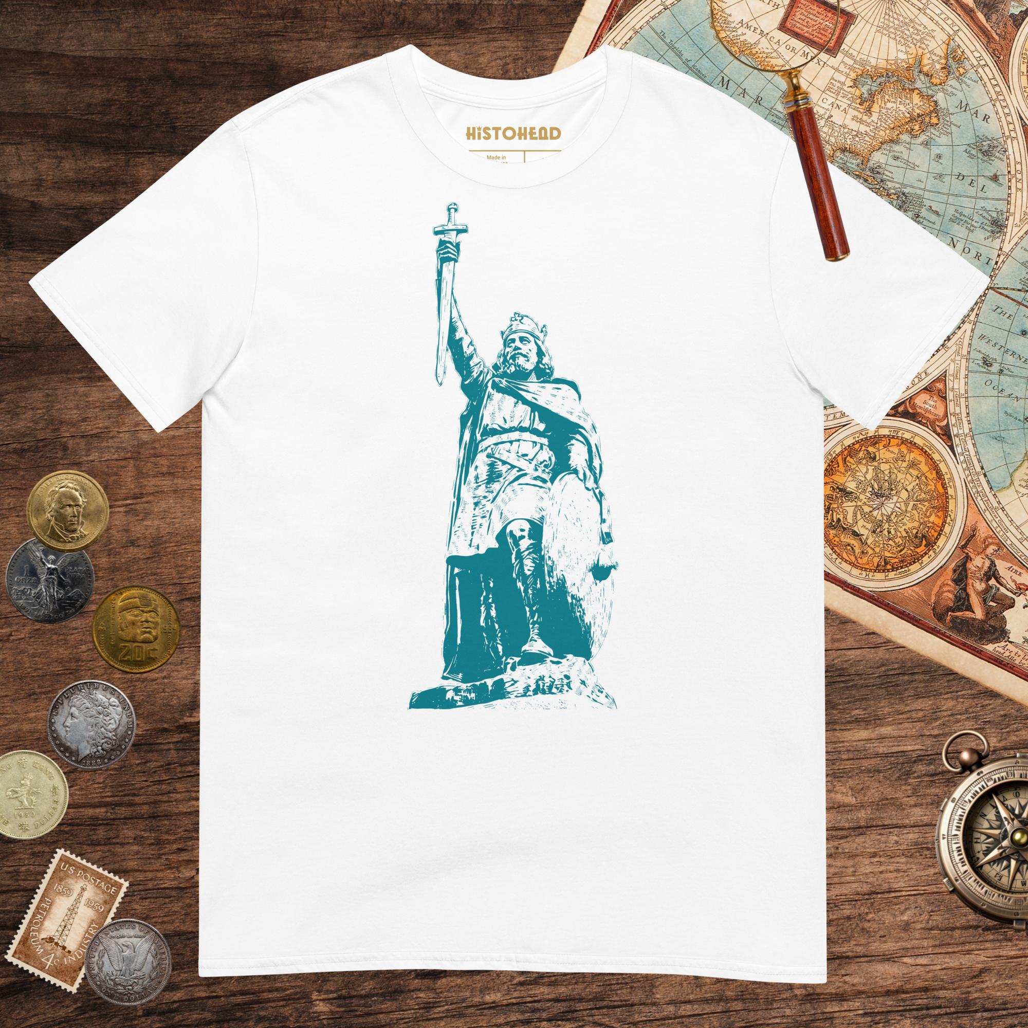 White Alfred the Great Tee - history buff gift by HistoHead