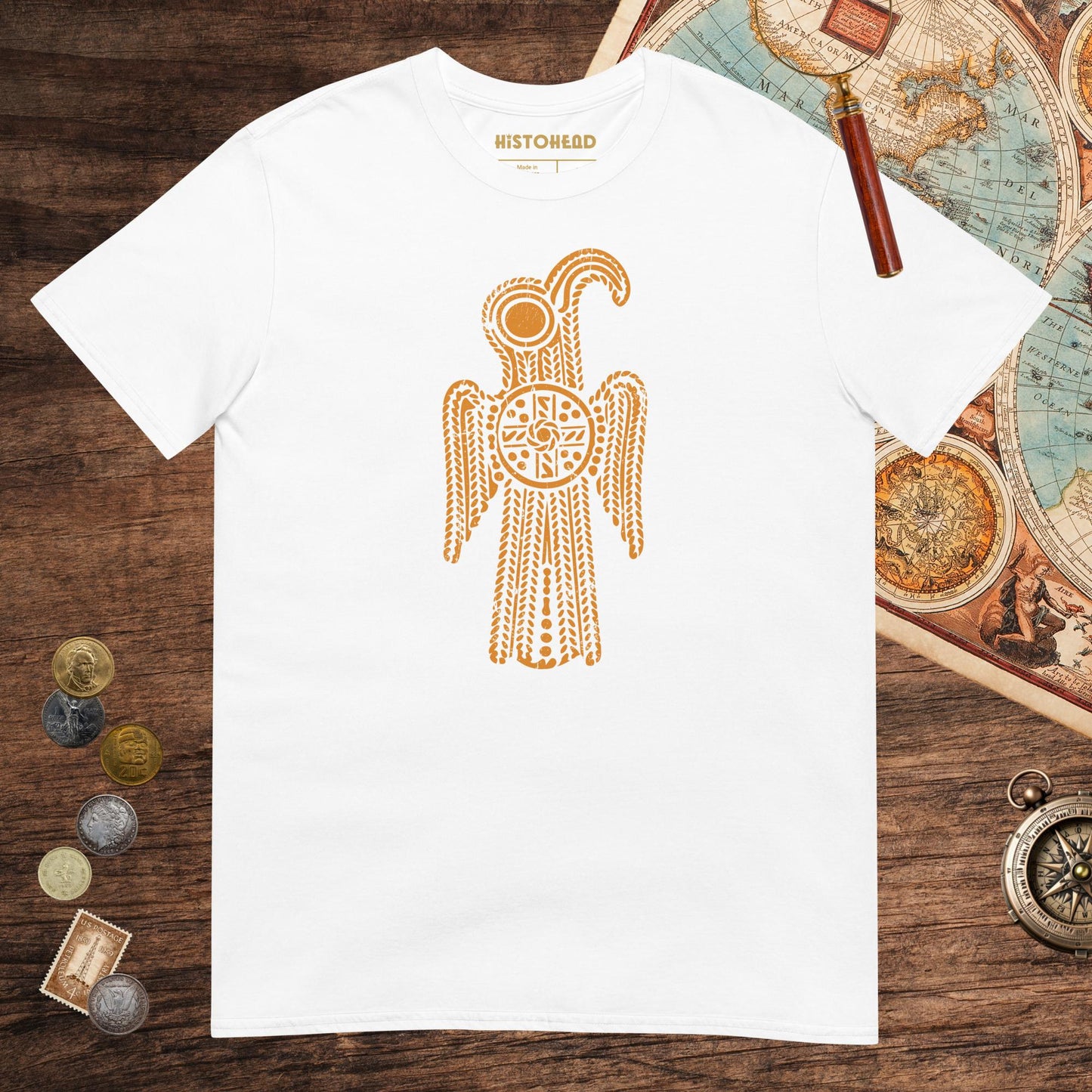 White Anglo-Saxon Eagle Tee - history buff gift by HistoHead