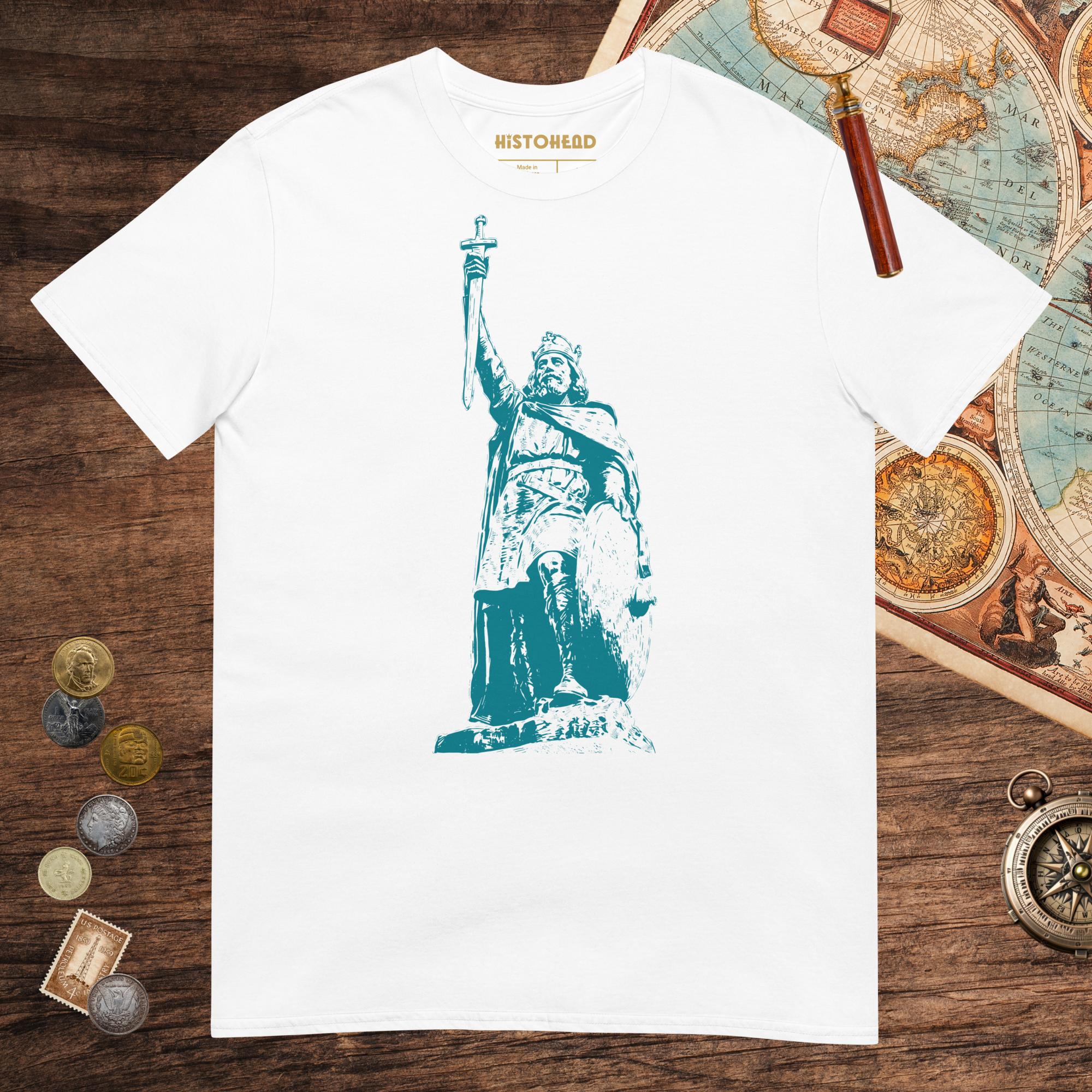 White Alfred the Great Tee - history buff gift by HistoHead
