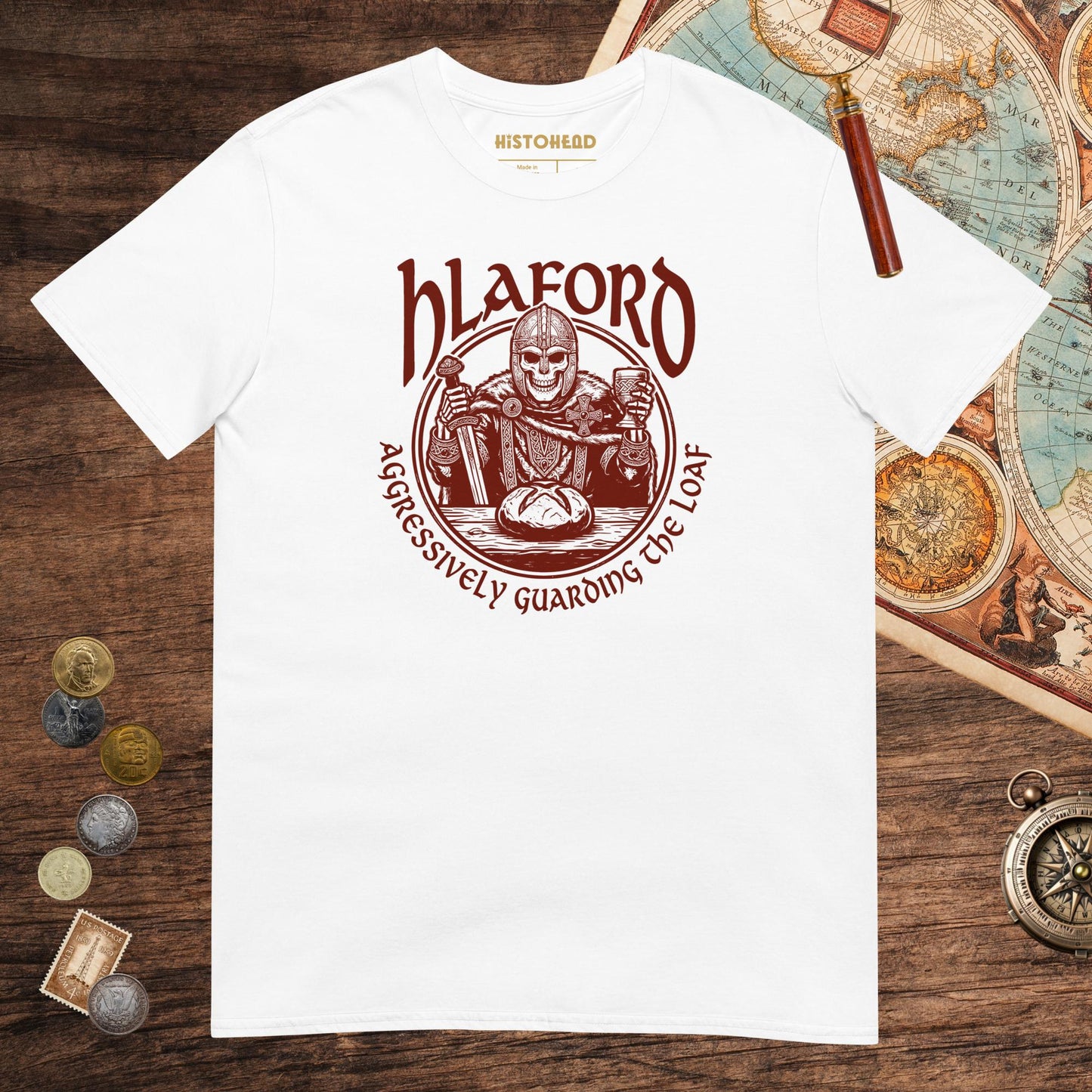 White Hlaford Loaf Guardian Tee - history buff gift by HistoHead