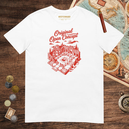 White Original Open Concept Tee - history buff gift by HistoHead
