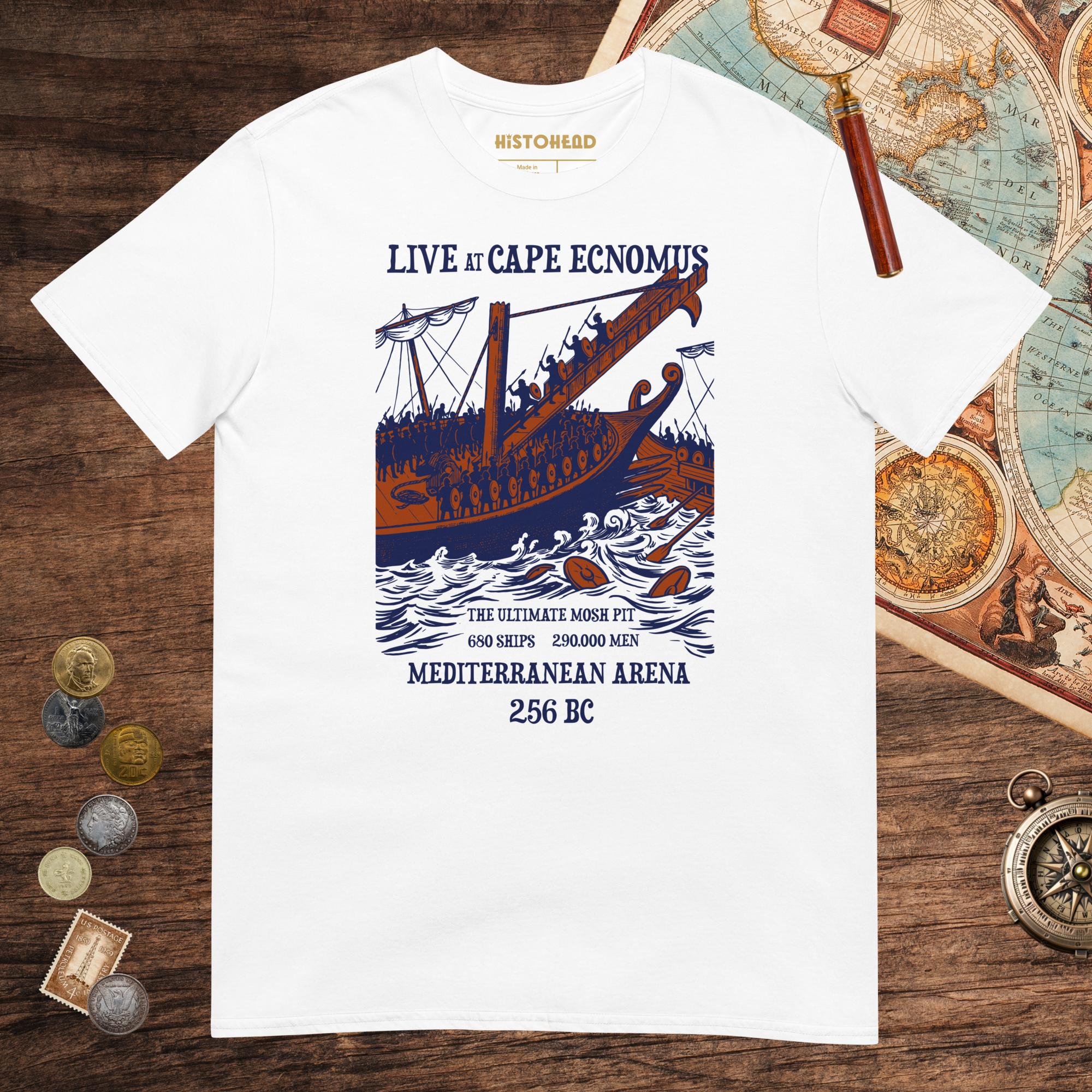 White Battle of Cape Ecnomus Tee - history buff gift by HistoHead