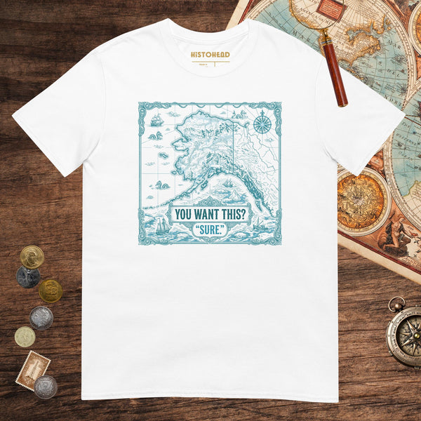 White Alaska Purchase Tee - history buff gift by HistoHead