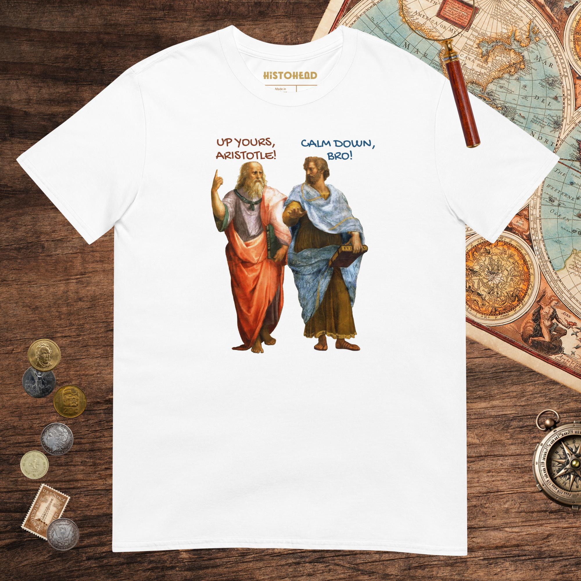 White Plato And Aristotle Tee - history buff gift by HistoHead