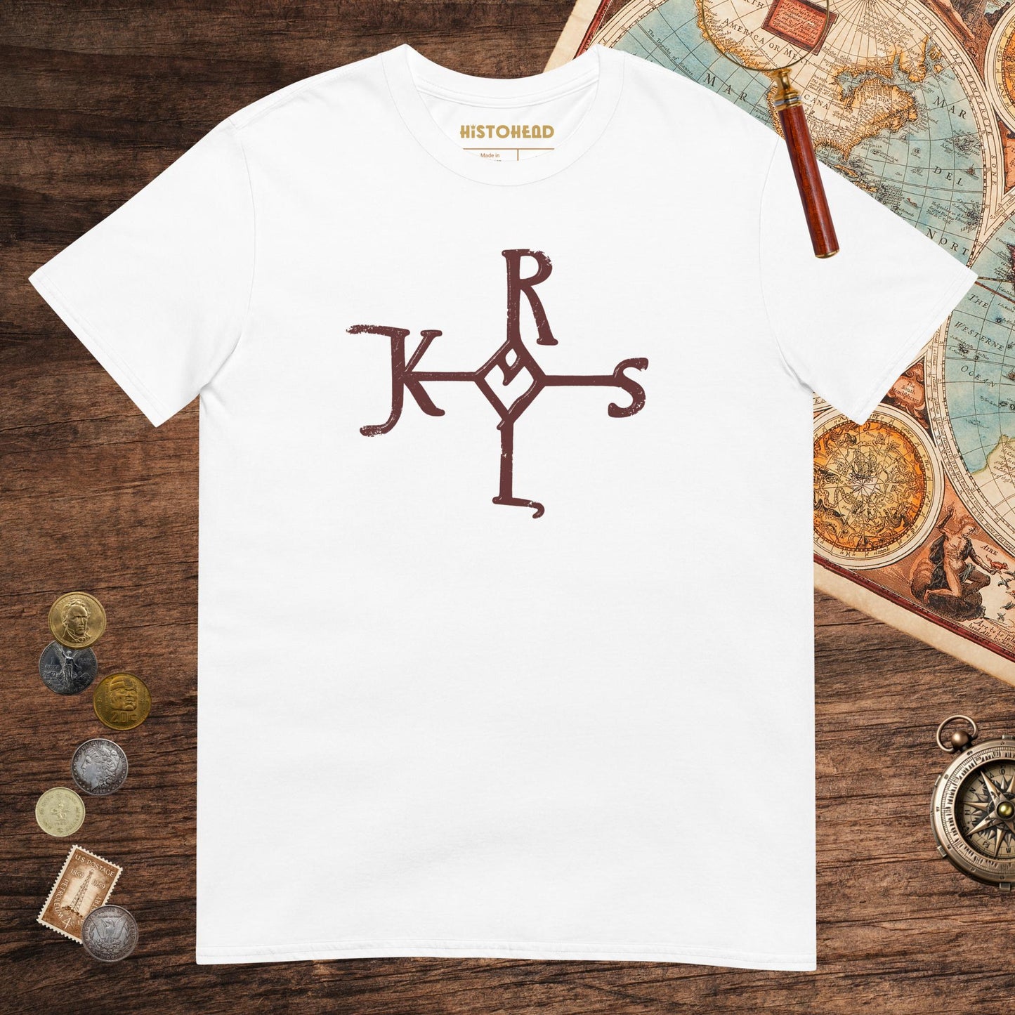White Charlemagne Autograph Tee - history buff gift by HistoHead