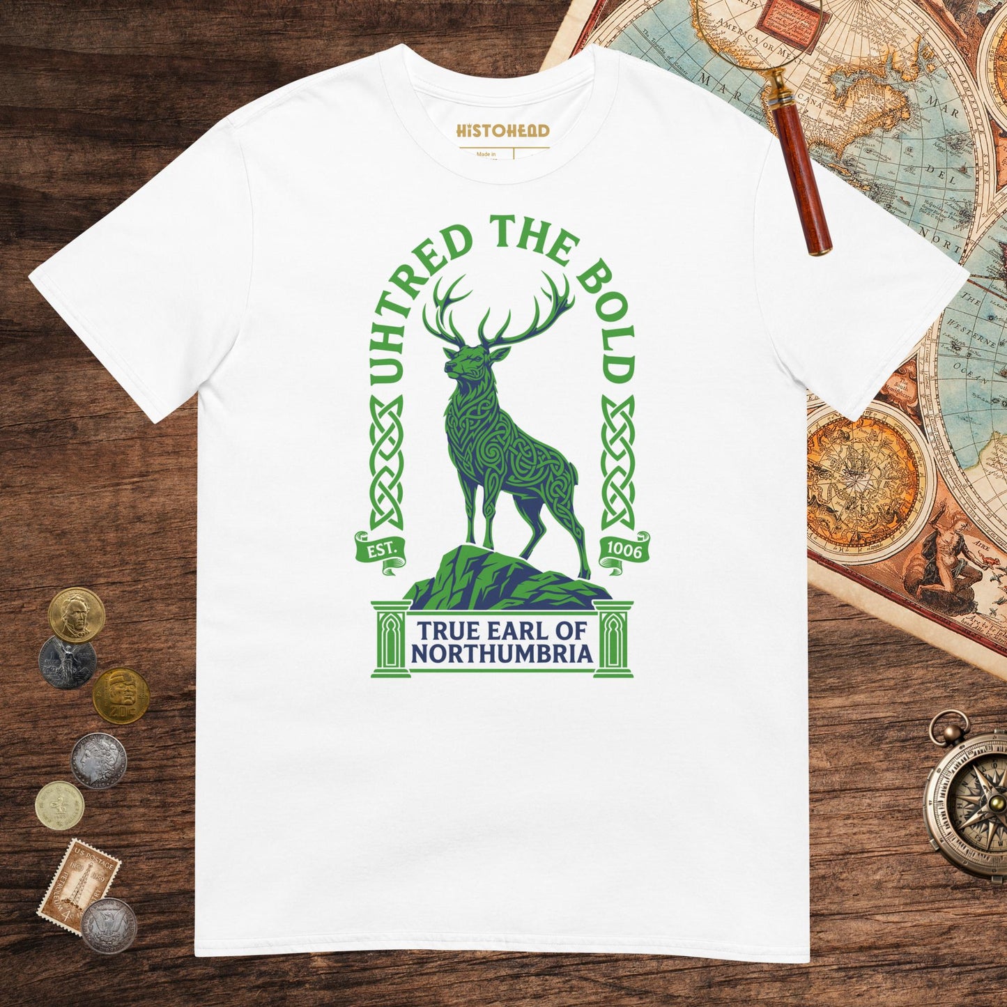 White Uhtred the Bold Tee - history buff gift by HistoHead