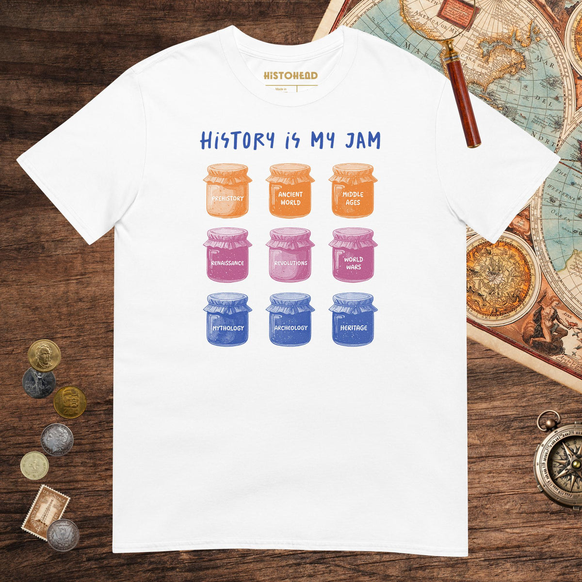 White History Is My Jam Tee - history buff gift by HistoHead